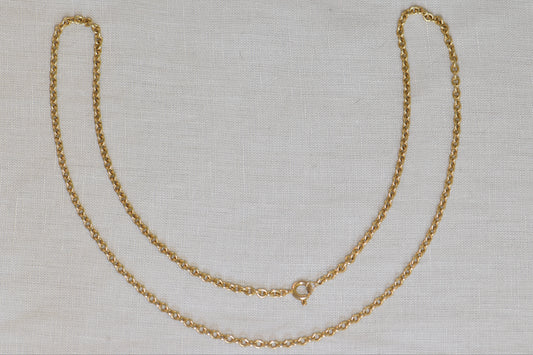 14k Solid Rolo Chain, 22in