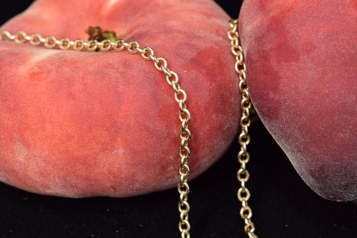 14k Solid Rolo Chain, 22in