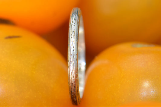 Platinum Engraved Band, 5.75