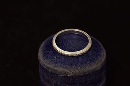 Platinum Engraved Band, 5.75