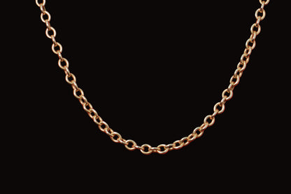 14k Solid Rolo Chain, 22in