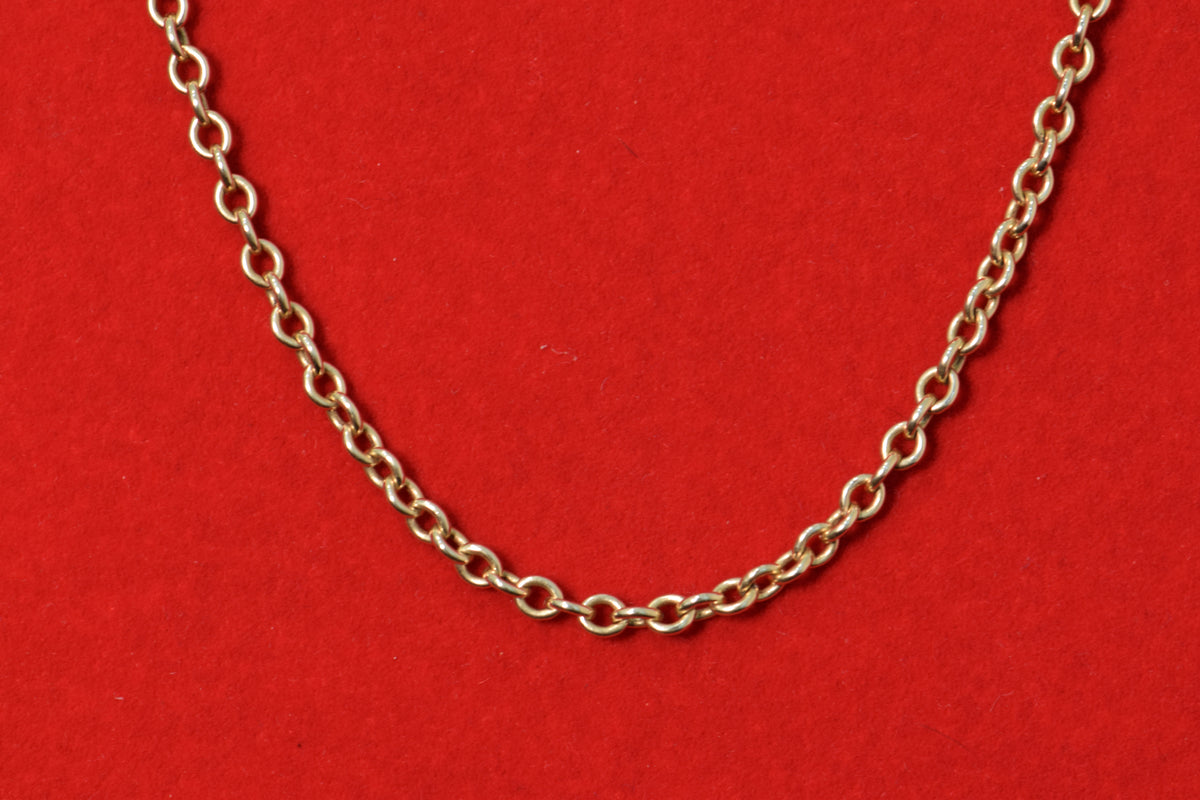 14k Solid Rolo Chain, 22in