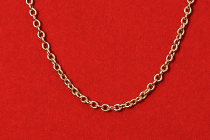 14k Solid Rolo Chain, 22in