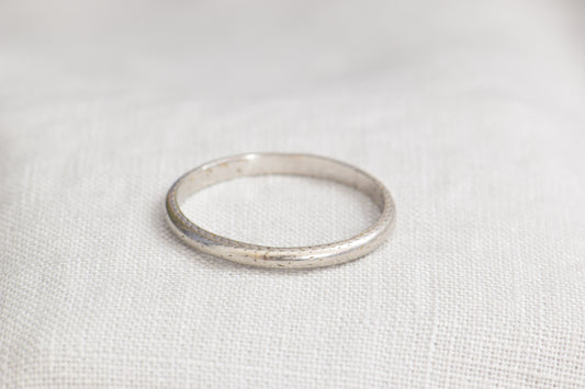Platinum Engraved Band, 8.25
