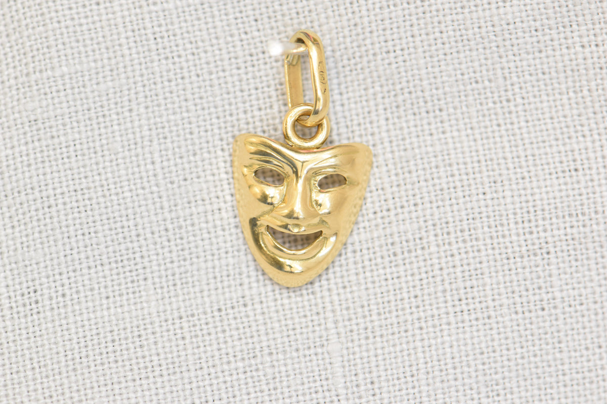 18k Drama Mask Charm