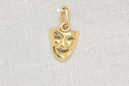 18k Drama Mask Charm