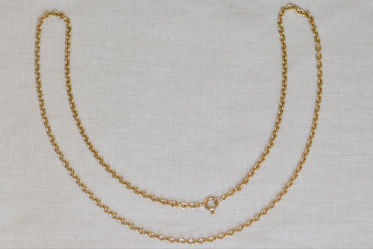 14k Solid Rolo Chain, 22in