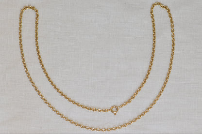 14k Solid Rolo Chain, 22in